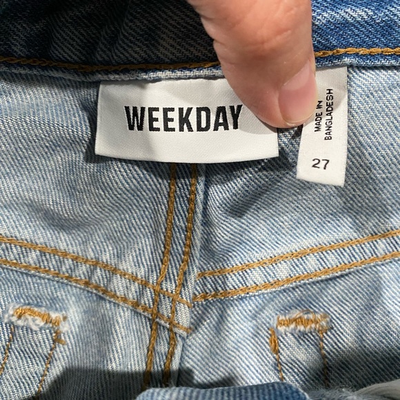 Women's Weekday Frame Pleat Denim Trousers Size 27‎ - Picture 5 of 10